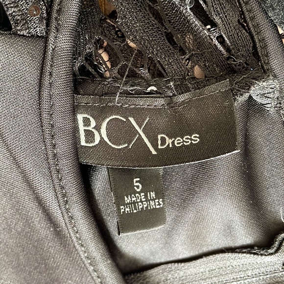 Short sequine Black Embroidered Bodycon Long Sleeve Cocktail Dress - Picture 9 of 9